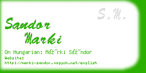 sandor marki business card